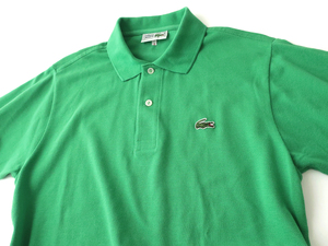 状態良◎CHEMISE LACOSTE ラコステ ポロシャツ 鹿の子コットン グリーン 4