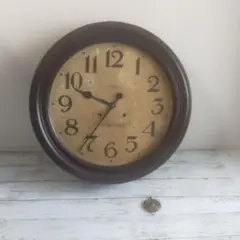 アンティーク 戦前　精工舎  古時計 大型丸型 手巻き ボンボン時計 ジャンク