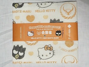 白雪ふきん 吉野家 サンリオ HELLO KITTY BAD BADTZ-MARU 30周年 コラボ 高級蚊帳生地使用 ハローキティー バツ丸