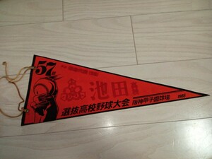 1985年 57回選抜高校野球大会　徳島代表池田高校のペナント 中古/センバツ 甲子園　擦れシワ有　昭和　記念品