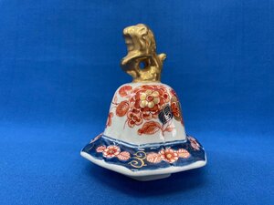 【未使用保管品】有田焼/伊万里 沈香壺 蓋のみ 直径８cm 青 赤 金 金彩色絵 壺 壷 工芸品 陶器 インテリア