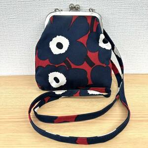 marimekko マリメッコ　ウニッコ柄 がま口 ミニ ショルダーバッグ ポシェット