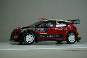 1/43 オストベルグ スウェーデン spark Citroen C3 WRC #12 Ostberg 2018 WRC Rally Sweden シトロエン Citron トタル アブダビ