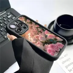 【タイムセール商品】韓国　iPhone14ケース　ピンク　可愛い　オシャレ　黒