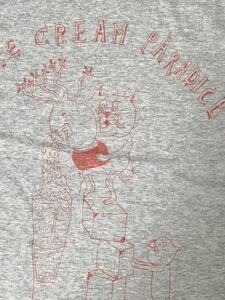 新作　aroundaglobe 半袖Tシャツ　Mサイズ 杢グレー　猫　ネコ　パキポディウム　グラキリス　pachypodium アイスクリーム　パラダイス