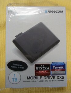即決・送料無料）FREECOM 外付けポータブルHDD フリーコム・モバイルドライブXXS 1TB 使用時間128時間 REGZA torne動作確認済