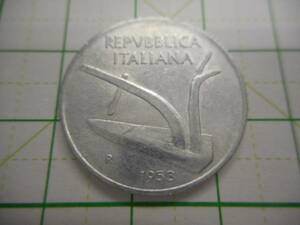 硬貨　貨幣　コイン　世界　１９５３年　ITALIANA （２９８）
