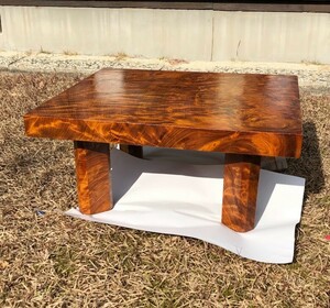 世界最高級観賞用テーブル 世界自然遺産屋久杉木工美術品 Shining Golden Tiger