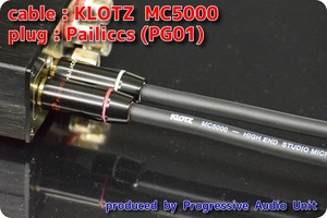 □□ KLOTZ MC5000＋RCA Gp_plug（PG01）/0.45m×2本