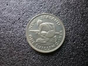 銀貨 ニュージーランド 1シリング 1935 ジョージ5世