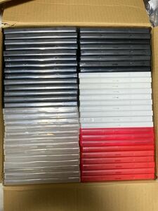 中古DVDトールケース 計54枚　黒22枚　クリア13枚　白10枚　赤6枚　ピンク3枚