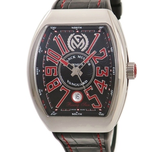 【3年保証】 フランクミュラー ヴァンガード ライジングサン メルセデスベンツ V41SCDTRSUN 国内正規 黒 赤 限定 自動巻き メンズ 腕時計