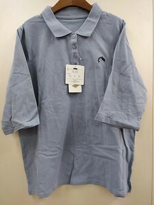 綿100% 吸水速乾 衿付き ポロシャツ 3L ブルー 【HNM-65】