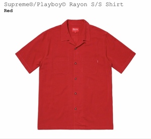 【新品】Supreme Playboy Rayon S/S Shirts Color:Red Size:Medium 