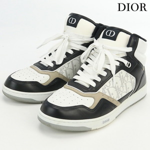 中古 クリスチャンディオール スニーカー メンズ ブランド Christian Dior B27ハイトップスニーカー レザー 3SH133ZIJ ホワイト