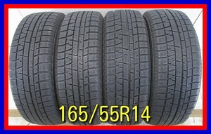 ■中古タイヤ■　165/55R14 72Q YOKOHAMA ice GUARD IG50PLUS ワゴンアール エヌバン ライフ ゼスト等 冬タイヤ 激安 送料無料　A131