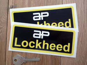 送料無料 AP LOCKHEED Racing DECAL STICKER ステッカー シール デカール 2枚セット 150mm × 60mm