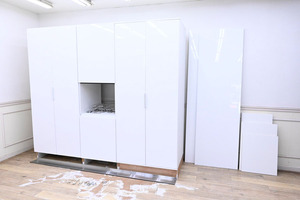 GQ17 モデルルーム展示品 サンワカンパニー キッチンボード カップボード 食器棚 大型収納 大容量