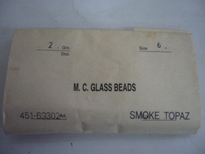 8807.未使用 チェコビーズ M.C.GLASS BEADS スモークトパーズ