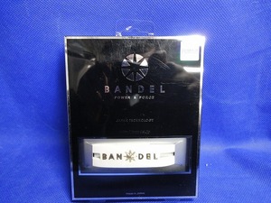 【未使用】 株式会社BANDEL POWER&FORCE metal bracelet white×gold L 19.0cm