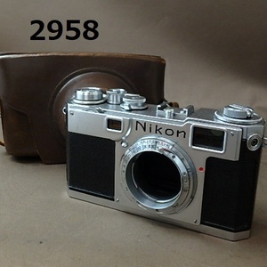 FK-2958◆NIKON　S2　レンジファインダー ケース付き　簡易動作OK