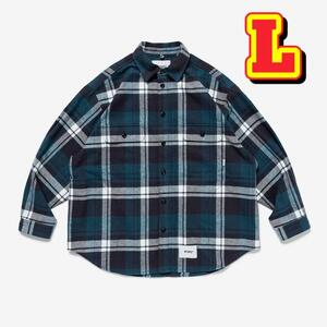 Wtaps WCPO 01 / LS / Cotton. Flannel L ダブルタップス　 コットン　 フランネル チェック シャツ