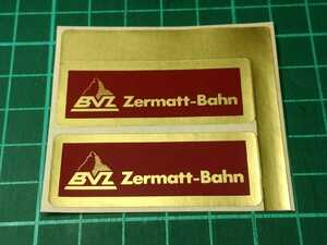 BEMO HOmゲージ 箱貼りステッカー 2枚セット 1995年頃 氷河急行 BVZ brig visp zermatt bahn ベモ隊 ZB sbb fo mob RhB jb wab bob
