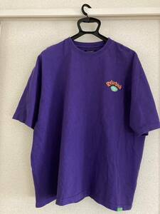 BACK NUMBER バックナンバー 半袖Tシャツ バックプリント　パープル　紫　メンズサイズL 送料210円