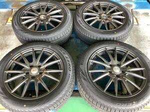 【中古+未使用】ヴェルヴァ スポルト 17x7J 5H 114.3 +40 4本 1台分 ピレリ 195/60R17 2023年製 60系 プリウス 冬 雪 スタッドレス など