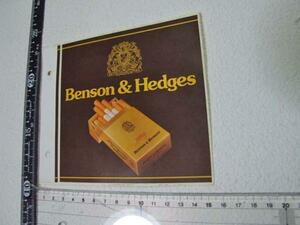 Benson & Hedges/ベンソン&ヘッジス/イギリスのタバコブランド/ステッカー/シール　※　レア物商会・健美堂/ＨＰでも大量出品中！
