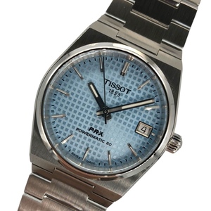 ティソ TISSOT PRX パワーマティック 80 T137.207.11.351.00 アイスブルー SS 腕時計 メンズ 中古