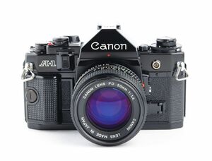 06927cmrk Canon A-1 + New FD 50mm F1.4 MF一眼レフ フイルムカメラ 標準レンズ