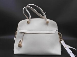 FURLA フルラ 2WAY ショルダー バッグ 白 ■■ ☆ ebc0 レディース