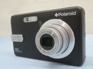 バッテリー付き/800万画素◇◇Polaroid t830 ポラロイド デジカメ コンパクトデジカメ ブラック 動作品 USED 94012◇◇