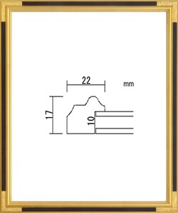 デッサン用額縁 木製フレーム PF102C 四ッ切サイズ