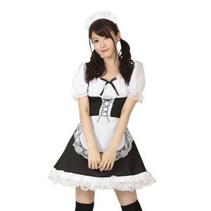 コスプレ メイド服 ワンピース ロリータ 仮装 衣装 lolita 半袖 アリス風 コスチューム 制服 文化祭 学園祭 可愛い メイドカフェー 