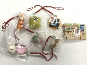 夏目友人帳　ニャンコ先生　和菓子ストラップ　6種　みたらしだんご　どらやき（抹茶）桜餅　ガチャ　ガシャポン