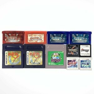 NINTENDO 任天堂 ポケモン ポケットモンスター ファイアレッド/ルビー/サファイア/XY他 ゲームソフト まとめ売り 11本セット＊簡易検査品