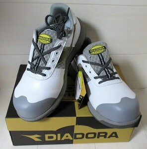 ☆ディアドラ DIADORA TN-128 タネージャー 25cm 安全靴 安全スニーカー A種（普通作業用）人工皮革製 WHT+BLK+GRY◆4,991円