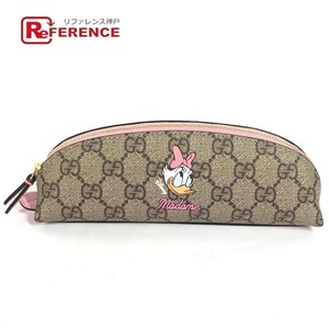 未使用 GUCCI グッチ 662129 GGスプリーム デイジーダック 筆箱 ポーチ ステーショナリー ディズニー DISNEY ペンケース ピンク【中古】