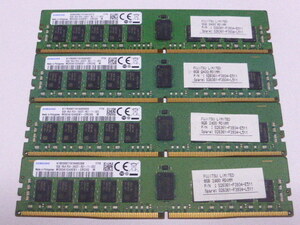 メモリ サーバーパソコン用 Samsung DDR4-2400 (PC4-19200) ECC Registered 8GBx4枚 合計32GB 起動確認済です M393A1G40EB1-CRC0Q⑧