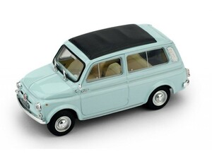 新品未開封 S=1/43 brumm ブルム R425-09 Fiat フィアット500 Giardiniera Chiusa 1960 Azzurro Acquamarina Interno beige/avorio