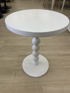 サイドテーブル　韓国風　おしゃれ　ミニテーブル　PT-470WH　ホワイト　白　丸テーブル　ラウンドテーブル　花台　台　置物　飾り台