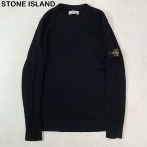 ☆美品☆ STONE ISLAND ウール　ニット　セーター　黒　XLサイズ　メンズ