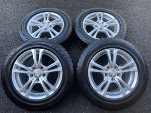 スタッドレスセット MISSION 7J-16インチ ET53 PCD114.3-5穴 溝あり 215/60R16 クラウン、オデッセイ、ヴェゼル、マークX、エスティマ