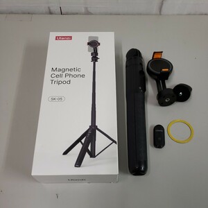 603y1505★Ulanzi スマホ 三脚 Magasfe対応 自撮り棒 160cm カメラ 三脚/一脚兼用 三脚スタンド 5段階伸縮 片手操作 SK-05