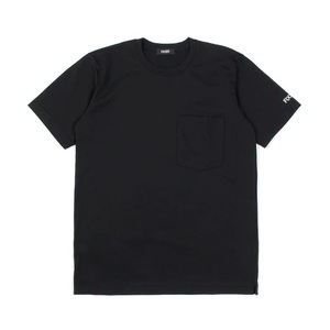 新品 希少品■ FIXER FTS-01 2 Print Crew Neck T-shirt Black 2プリント 胸ポケット Tシャツ フィクサー ■ M ブラック
