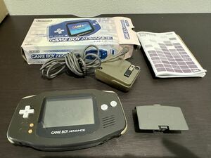 ゲームボーイアドバンス GAMEBOY ADVANCE Nintendo 任天堂 GBA バイオレット 変色 箱説付 通電不可 ジャンク AGB-001 ACアダプタセット付