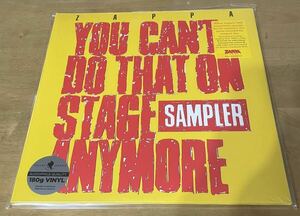 未開封　フランクザッパ Frank Zappa - You Cant Do That On Stage Anymore (Sampler) LP レコード 輸入盤　2020RSD