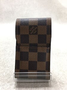 LOUIS VUITTON◆エテュイ・シガレット_ダミエ・エベヌ_BRW/-/BRW/レディース